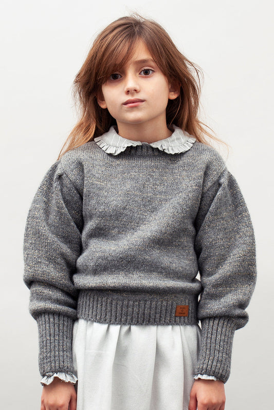 TOCOTO VINTAGE - Balloon Sleeve Lurex Sweater (6Y)