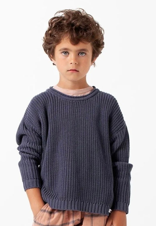 TOCOTO VINTAGE - Grey Marled Sweater (6Y)