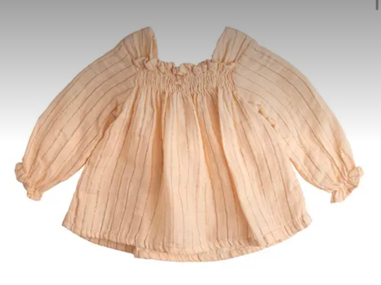 TOCOTO VINTAGE - Baby Striped Lurex Blouse (3M)