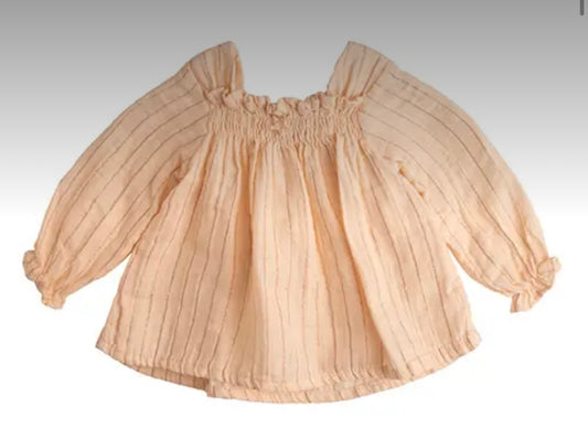 TOCOTO VINTAGE - Baby Striped Lurex Blouse (3M)