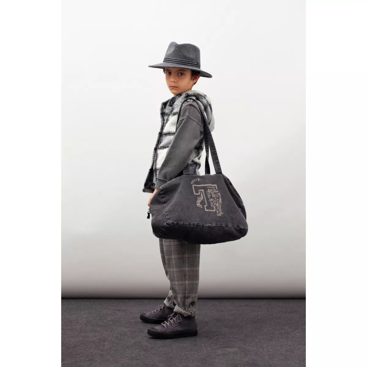 TOCOTO VINTAGE - Checked Grey Vest