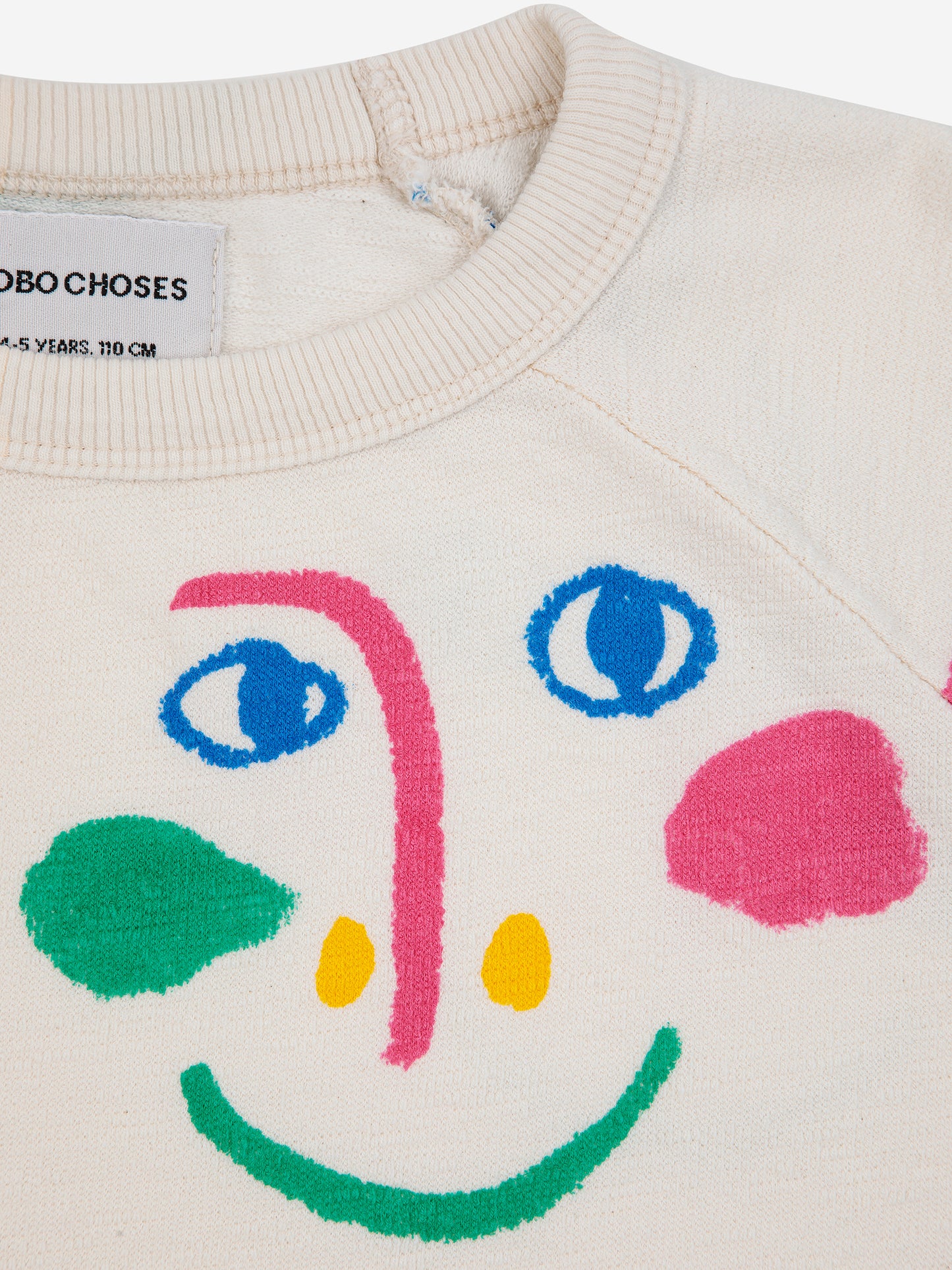Smiling Mask All Over Cropped Sweatshirt