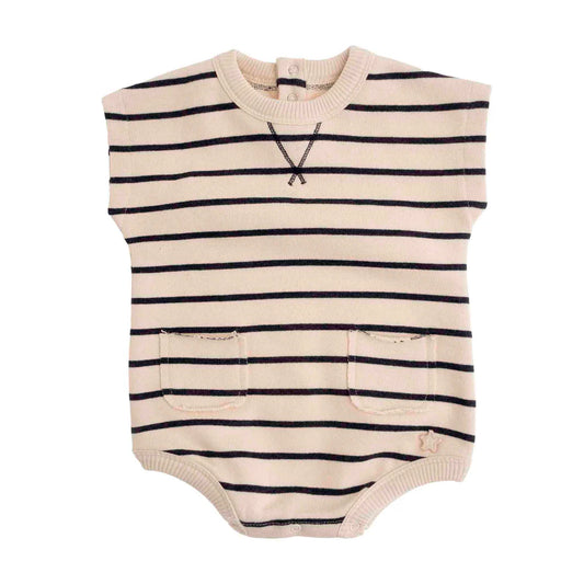 TOCOTO VINTAGE - Cotton Stripes Onesie