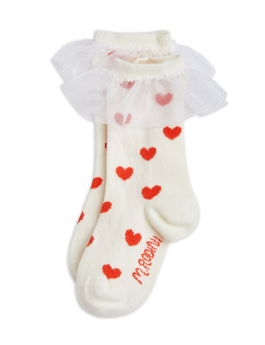 Hearts Frill Socks