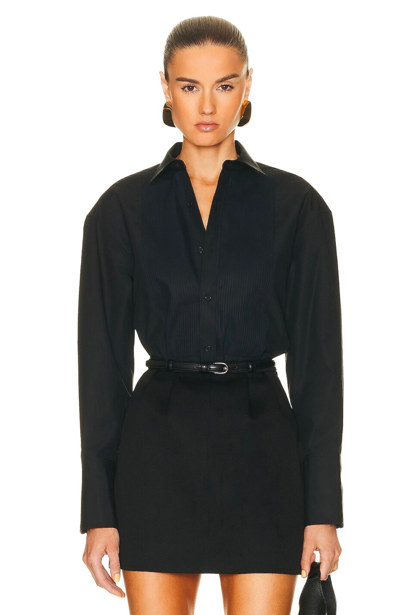 NILI LOTAN - Blanche Tuxedo Shirt (Size S)