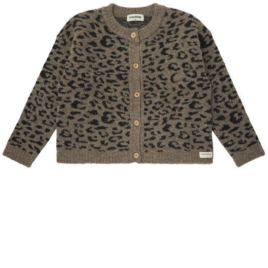 TOCOTO VINTAGE - Animal Print Cardigan (8Y)