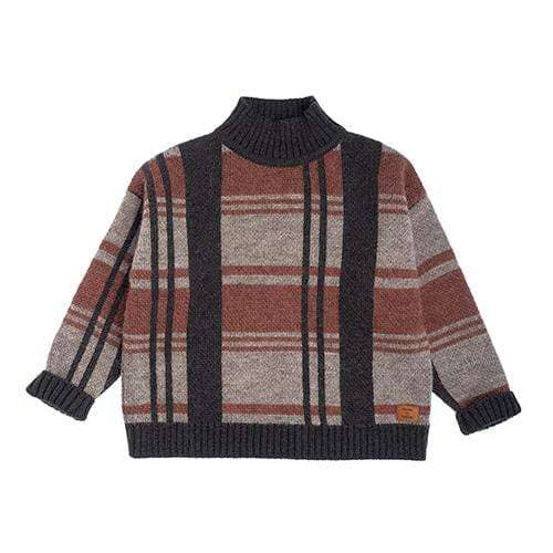 TOCOTO VINTAGE - Checked Turtleneck Knit Sweater (6Y)
