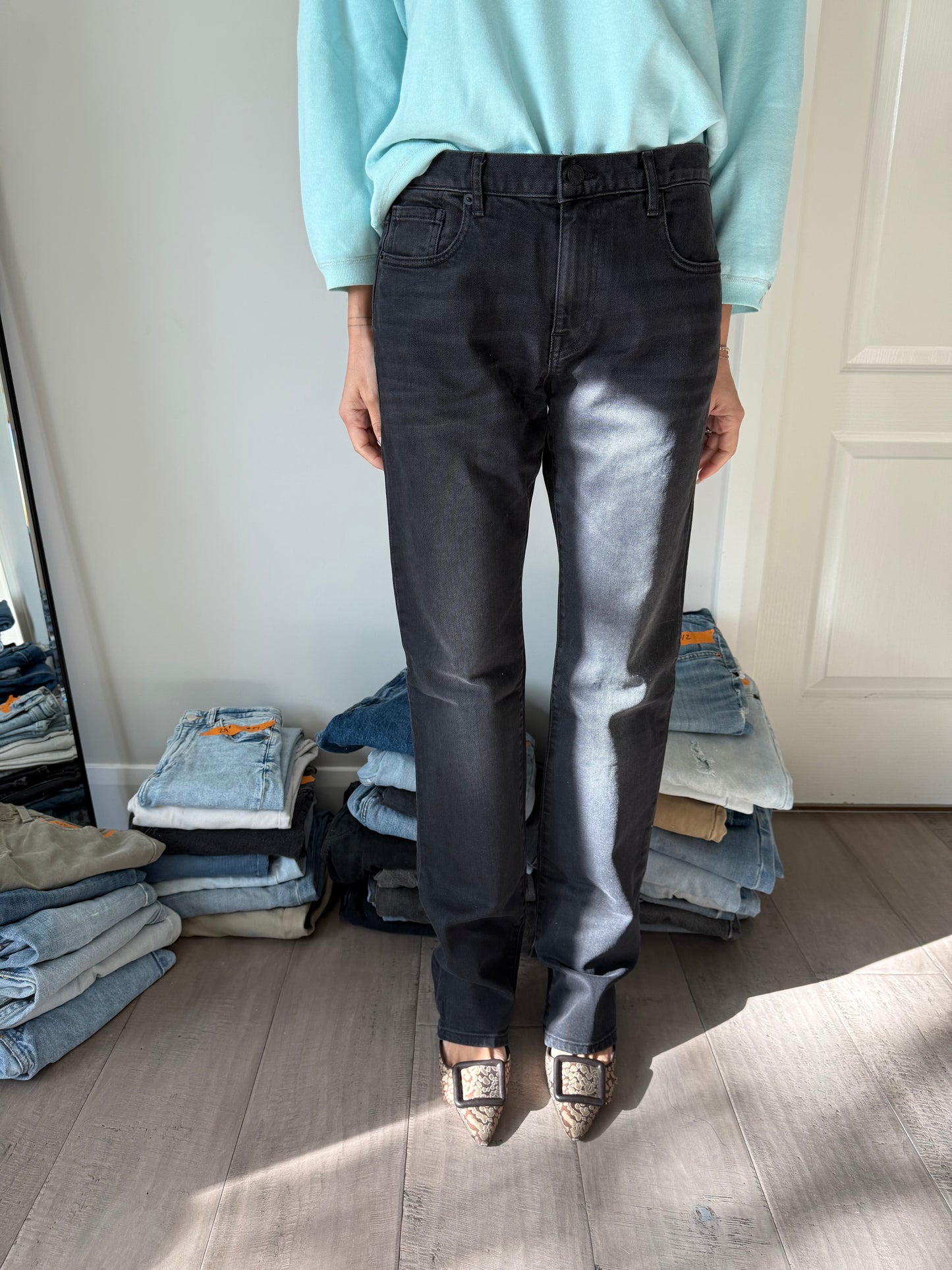 NILI LOTAN - Weston Jean Black Resin Rinse