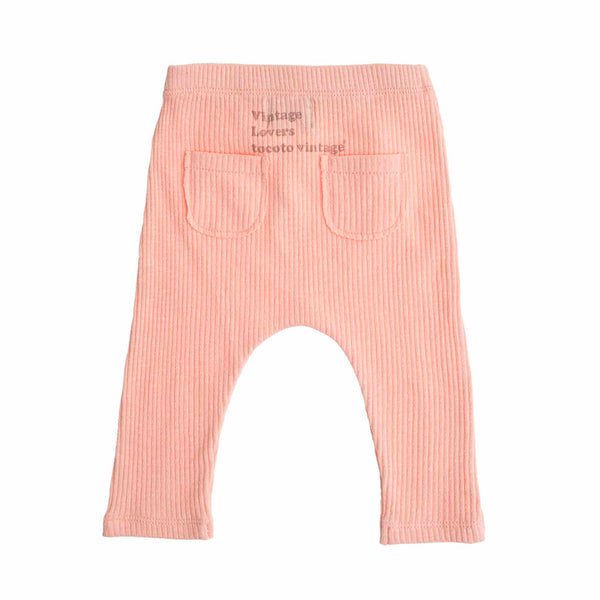 TOCOTO VINTAGE - Baby Pink Ribbed Legging (3M)