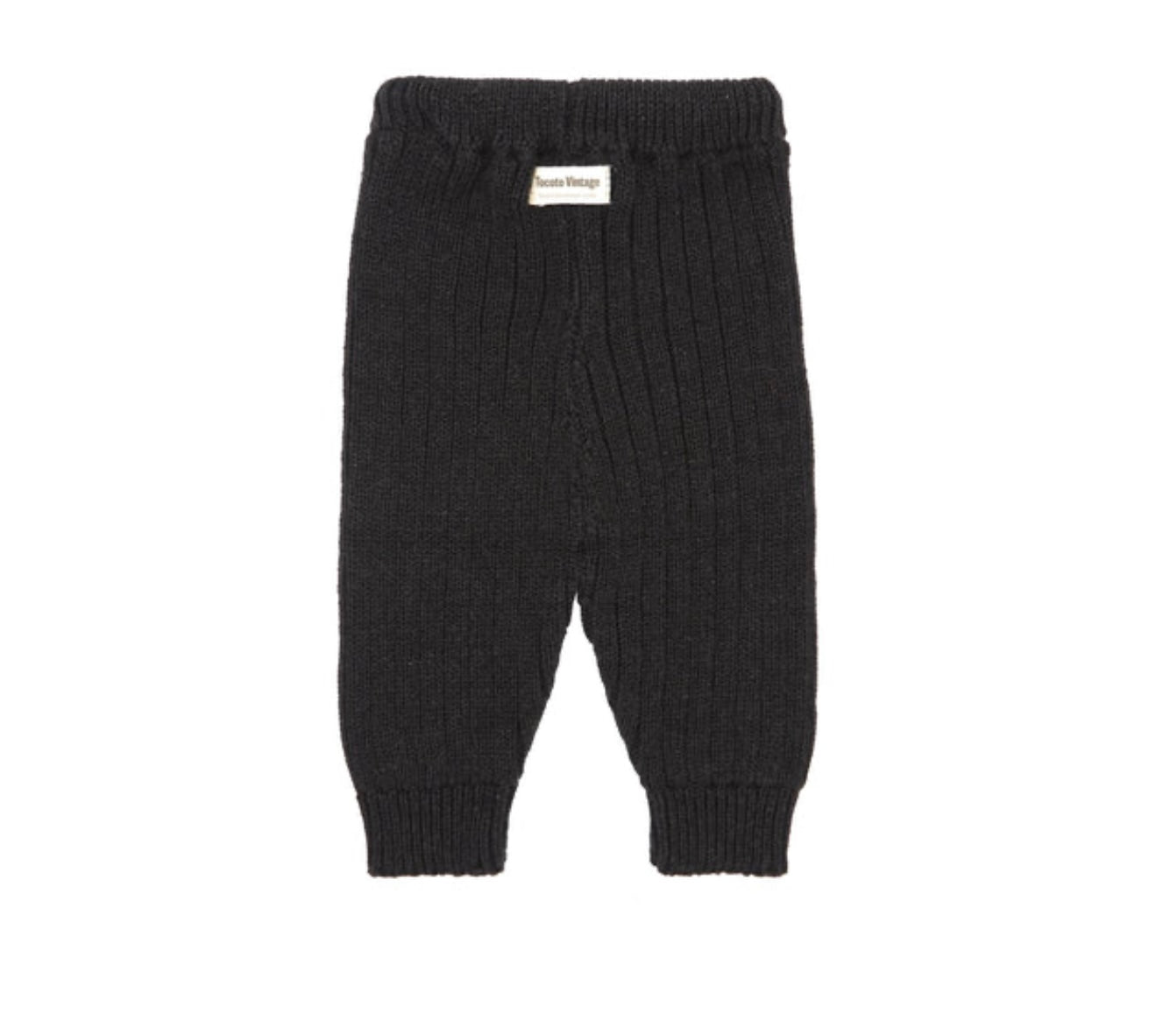 TOCOTO VINTAGE - Organic Cotton Ribbed Legging Black (3M)