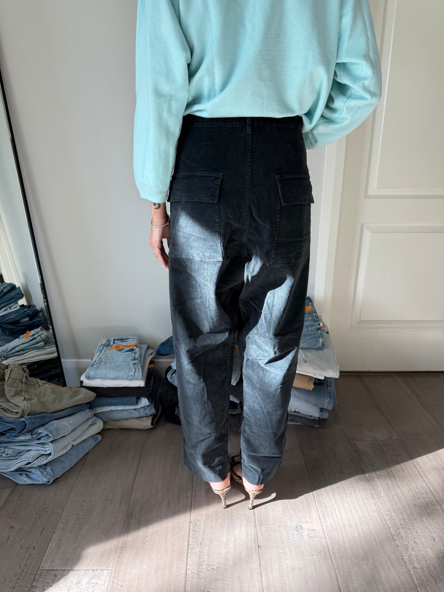 NILI LOTAN - Luna Corduroy Pant Black