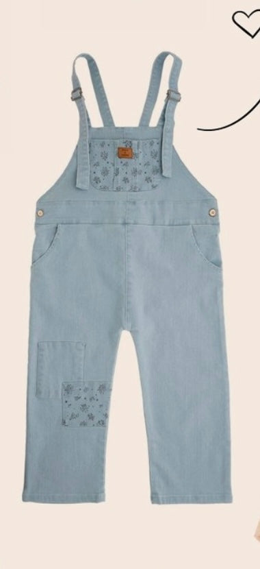TOCOTO VINTAGE - Denim Patchwork Overalls (6Y)