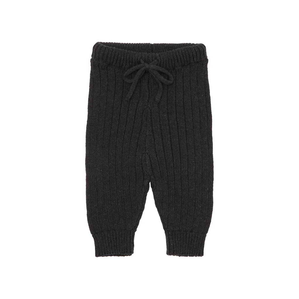 TOCOTO VINTAGE - Organic Cotton Ribbed Legging Black (3M)