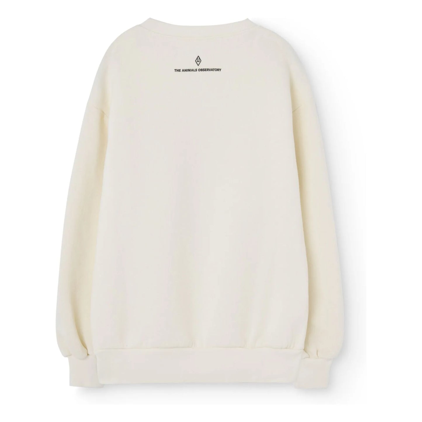 Back of The Animals Observatory kids sweatshirt in organic cotton with ribbed cuffs and hem