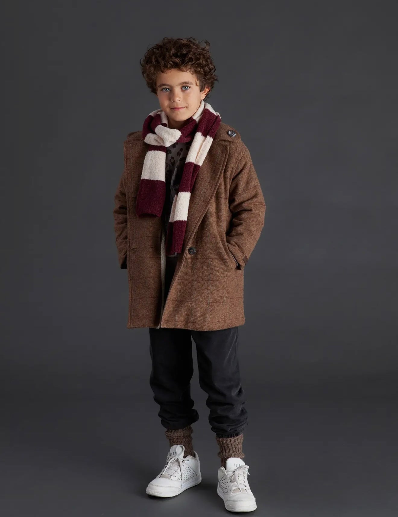 TOCOTO VINTAGE - Harry’s Checkered Straight Coat (6Y)