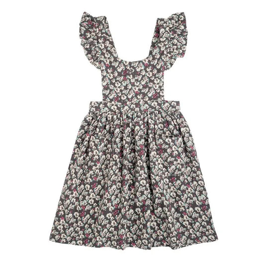 TOCOTO VINTAGE - Floral Organic Cotton Pinafore Dress (6Y)