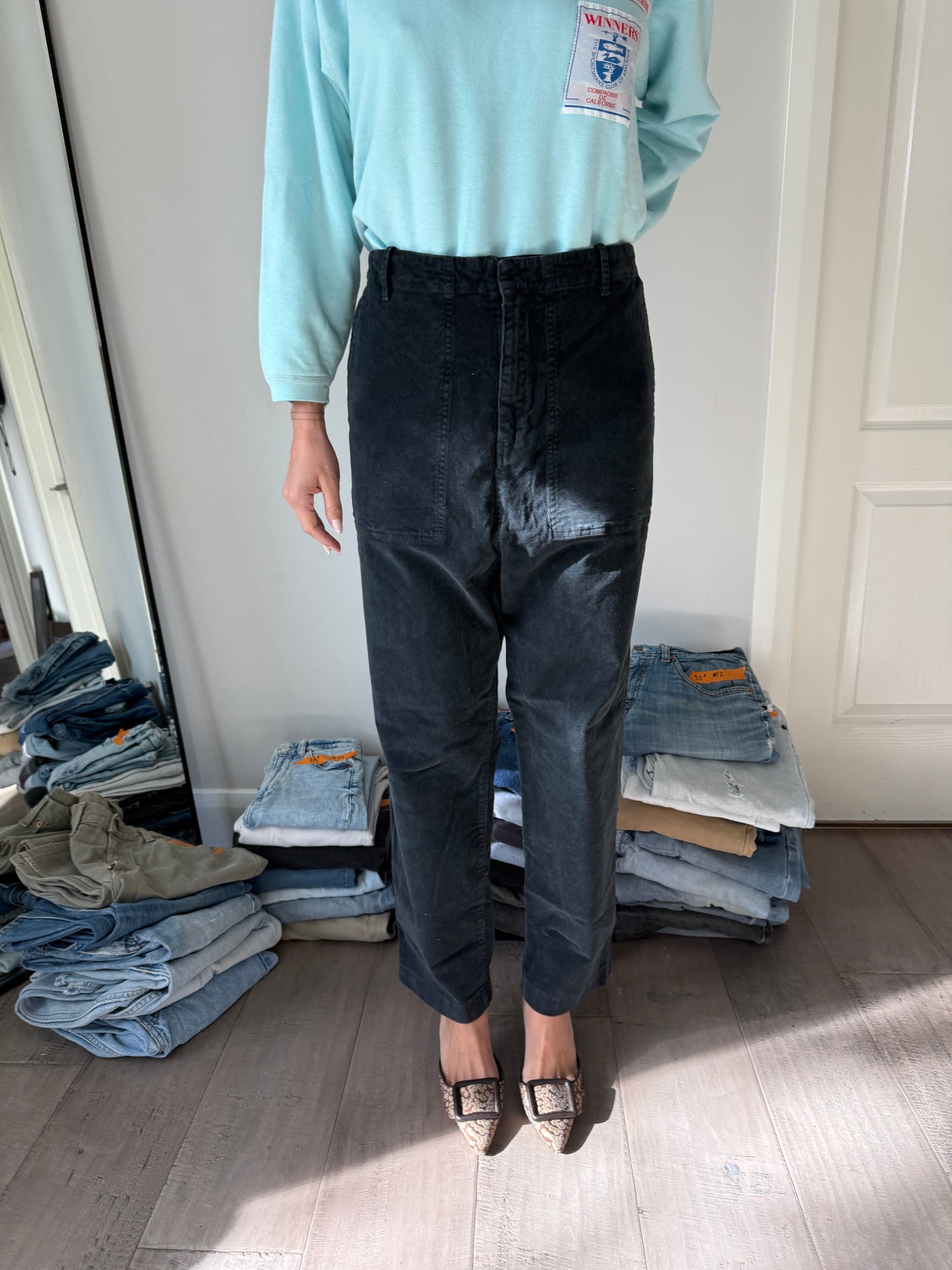 NILI LOTAN - Luna Corduroy Pant Black