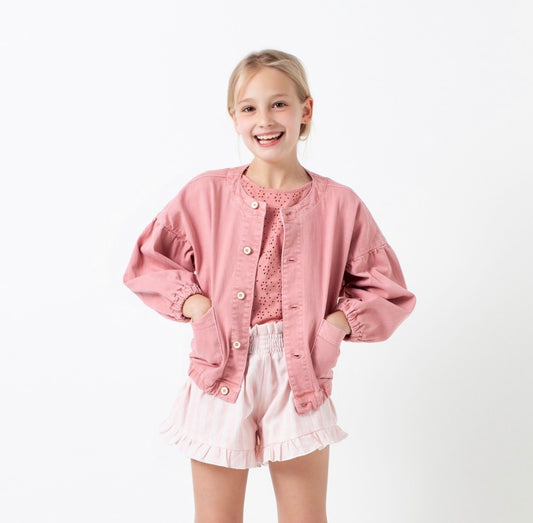 TOCOTO VINTAGE - Pink Denim Jacket (6Y)