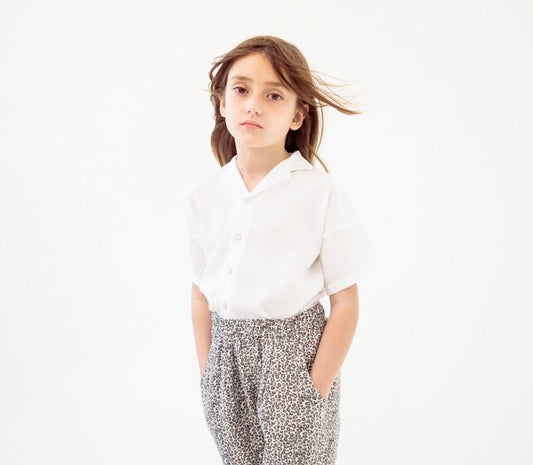 TOCOTO VINTAGE - Loose Fit Button Blouse (6Y)