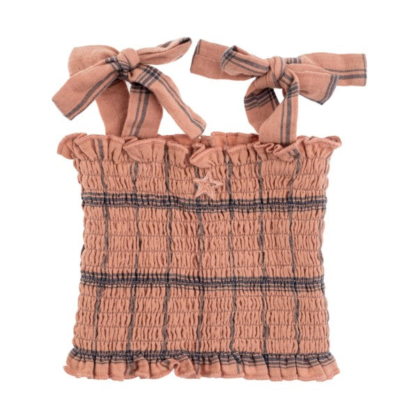 TOCOTO VINTAGE - Checkered Ruched Top (3M)