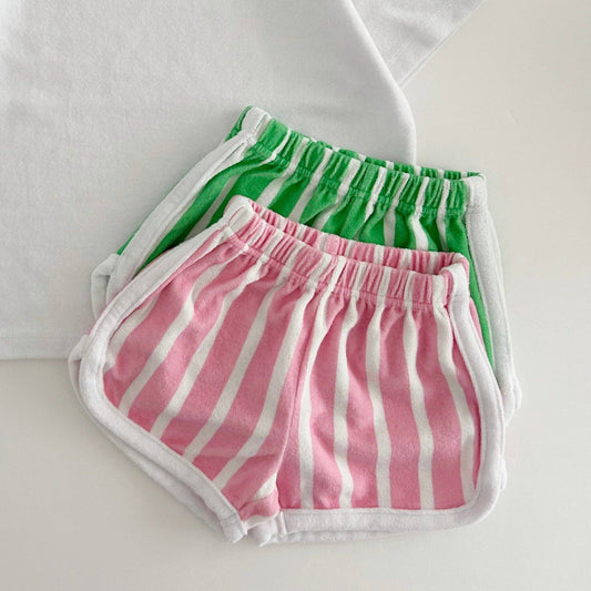 Kids Terry Cloth Stripe Shorts