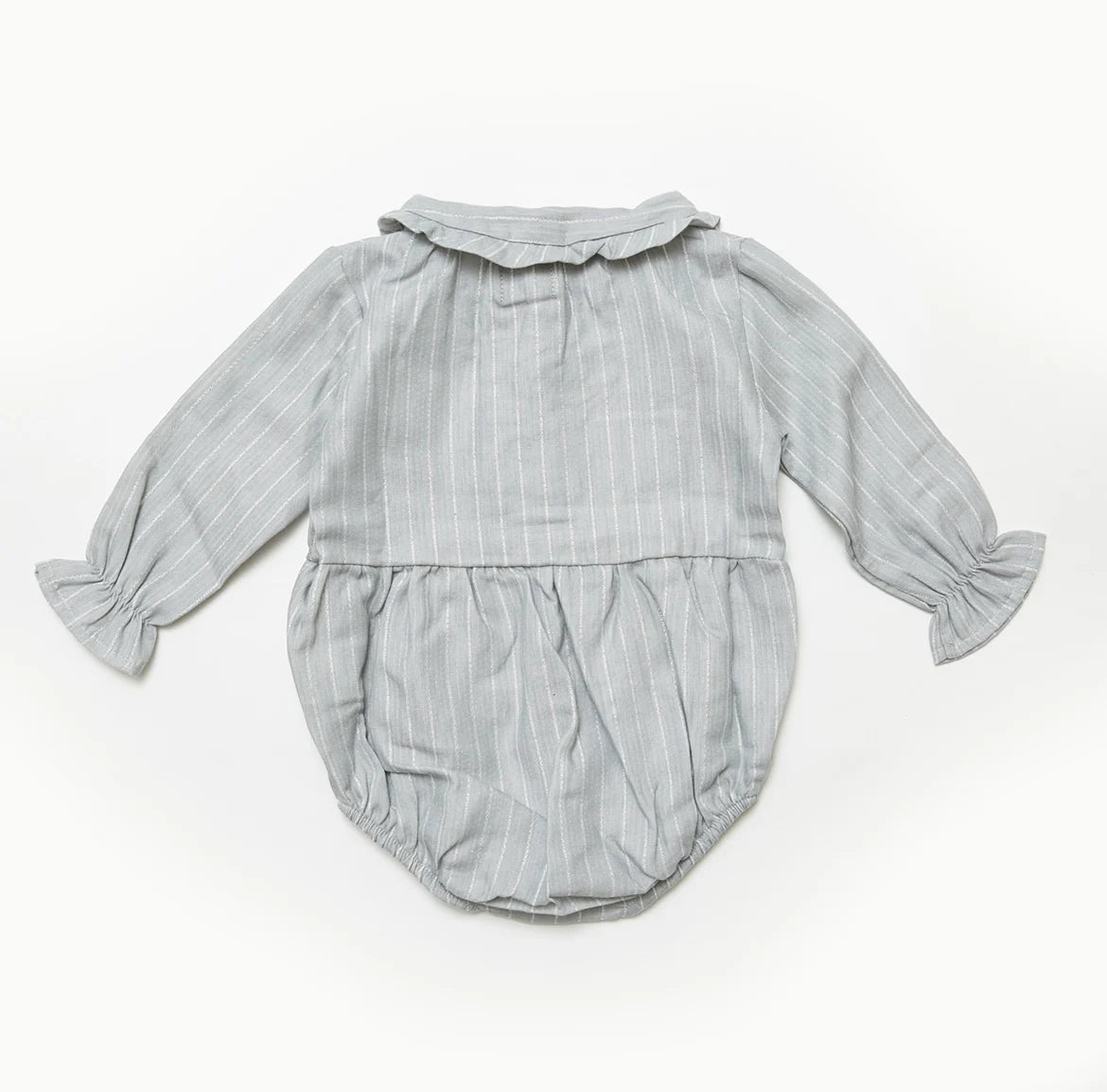 TOCOTO VINTAGE - Lurex Stripe Onesie Light Grey (3M)