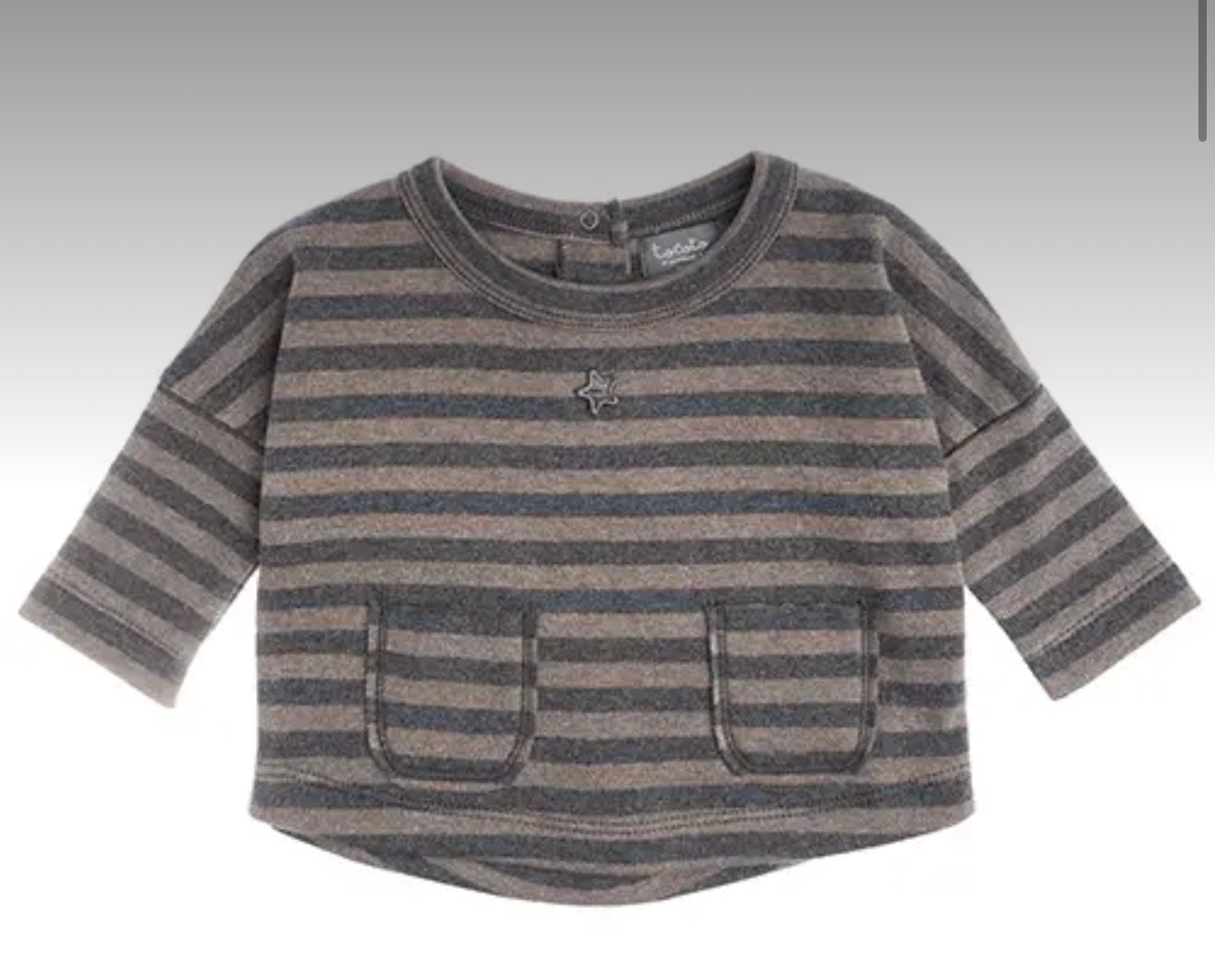 TOCOTO VINTAGE - Striped Double Pocket Shirt and Pant Set(3M)