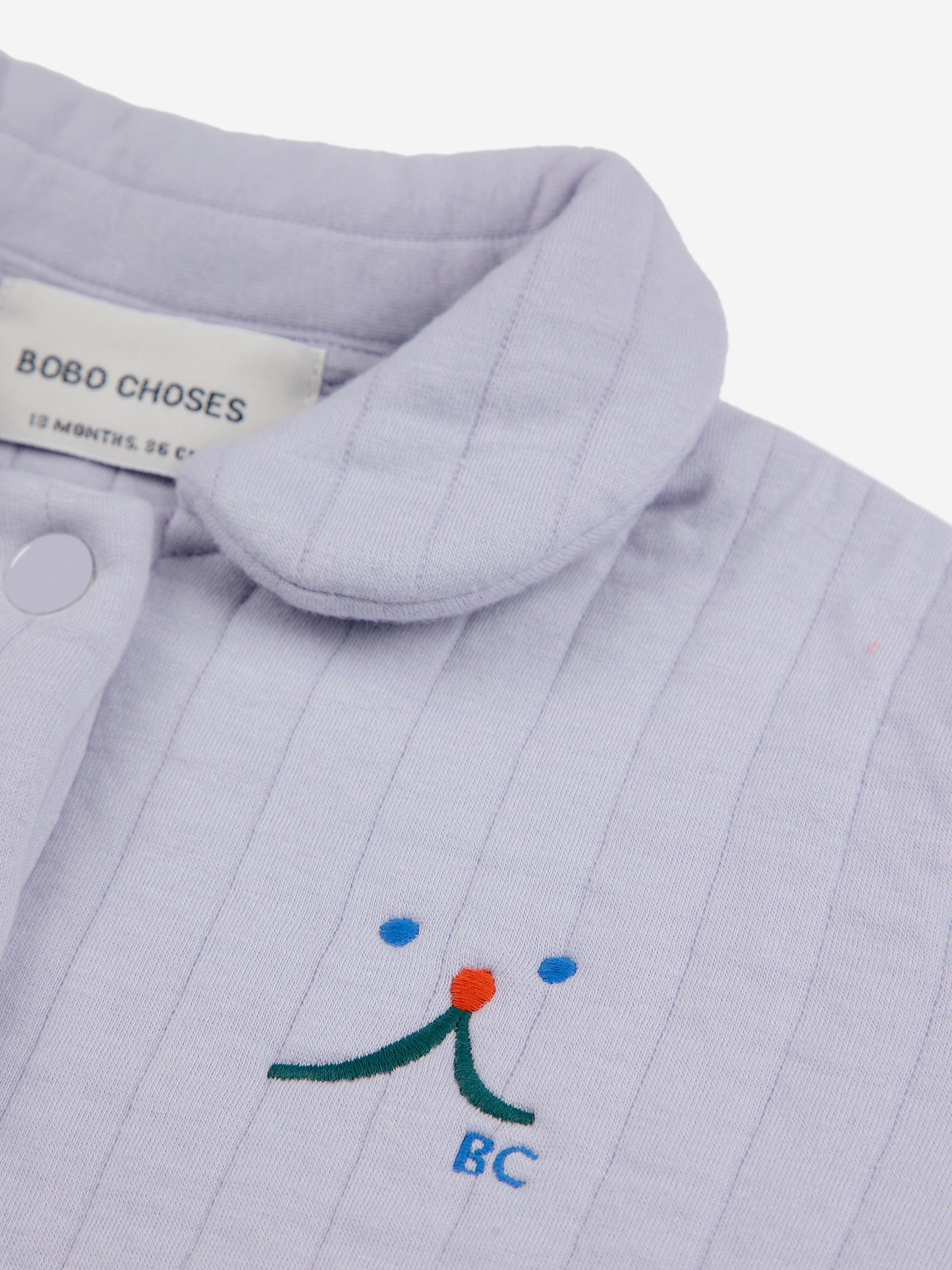 Baby Funny Face Quilted Buttoned Jacket