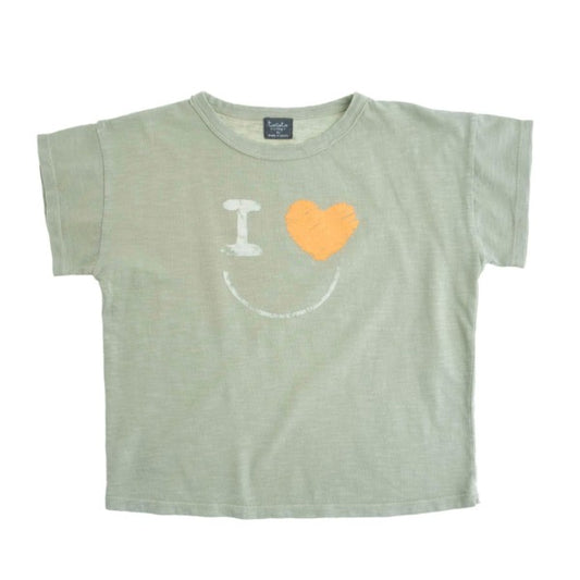 TOCOTO VINTAGE - Green I Love Shirt (3M)