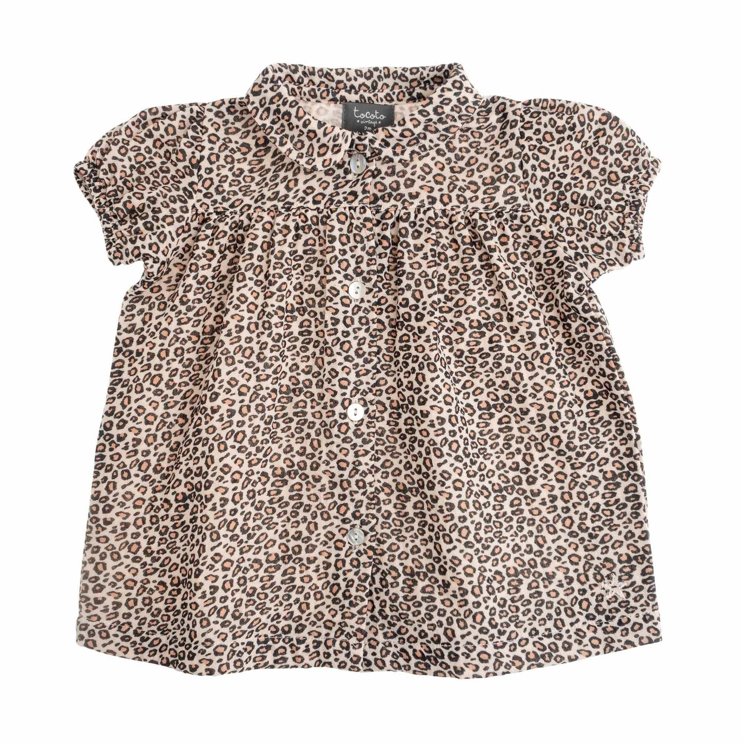TOCOTO VINTAGE - Animal Print Dress and Bloomer (3M)