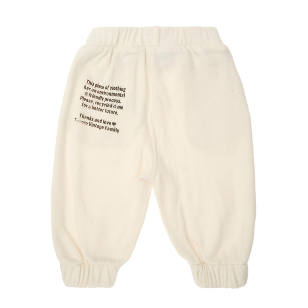 TOCOTO VINTAGE - Off White Plush Pants