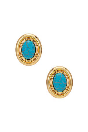 HEAVEN MAYHEM - Prize Turquoise Gold Earrings