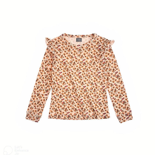 TOCOTO VINTAGE - Floral Ruffle Shirt (3M)