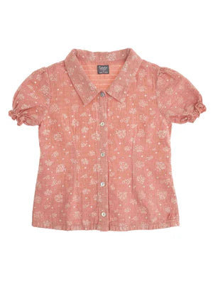 TOCOTO VINTAGE -  Red Flower Blouse (6Y)