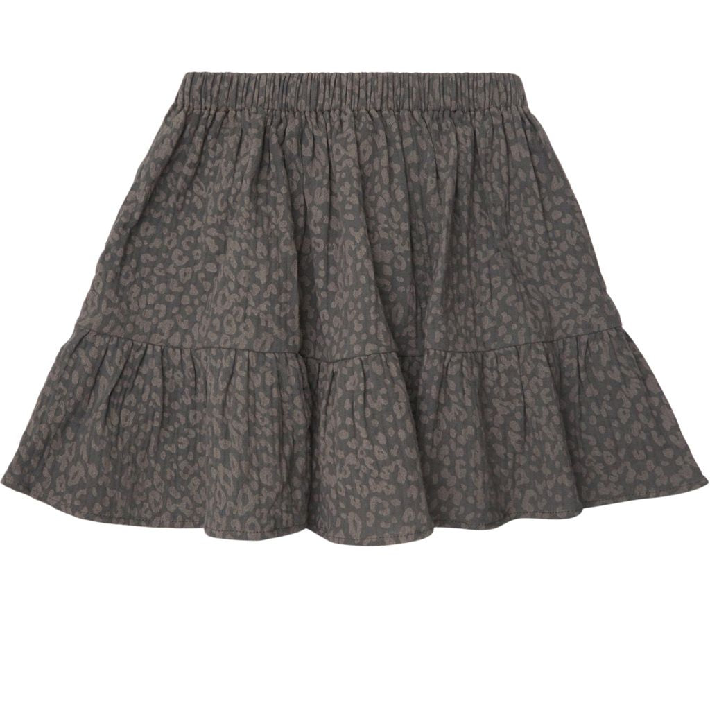 TOCOTO VINTAGE - Dark Animal Print Skirt (6Y)