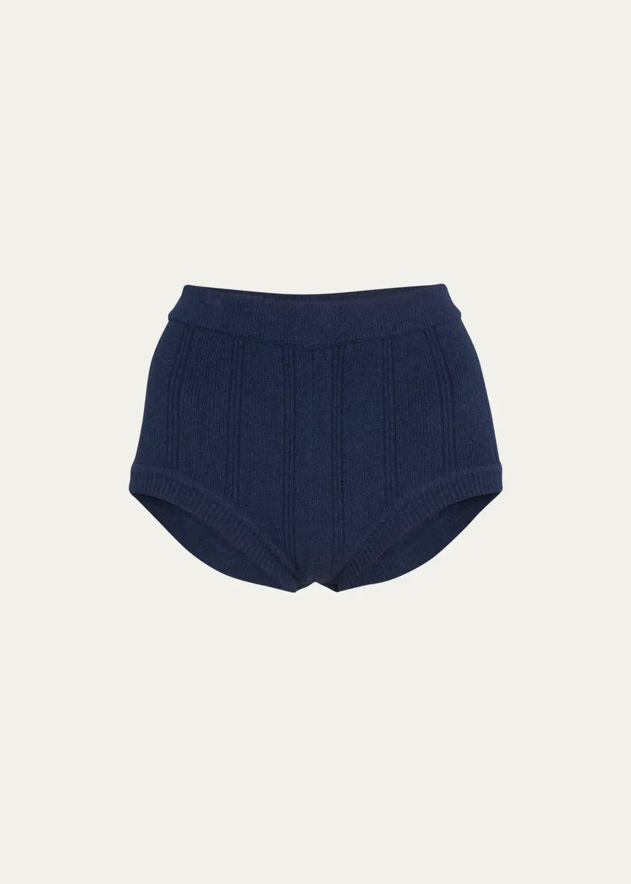 NILI LOTAN - Ocean Ribbed Sweater Shorts (Size S)