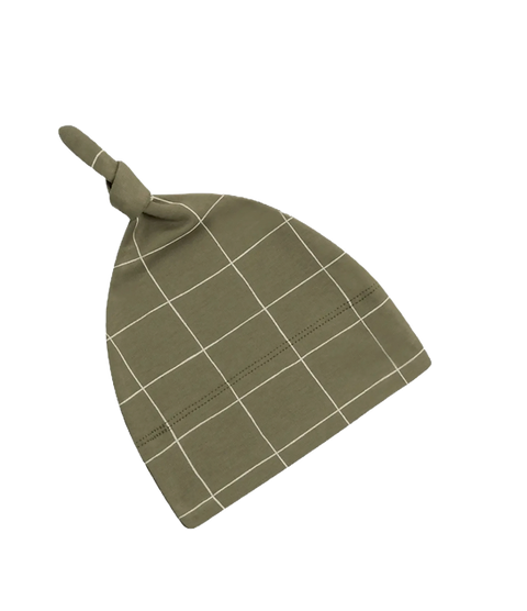 GET SPILLED MILK - Classic Knotted Hat Forest Basketweave