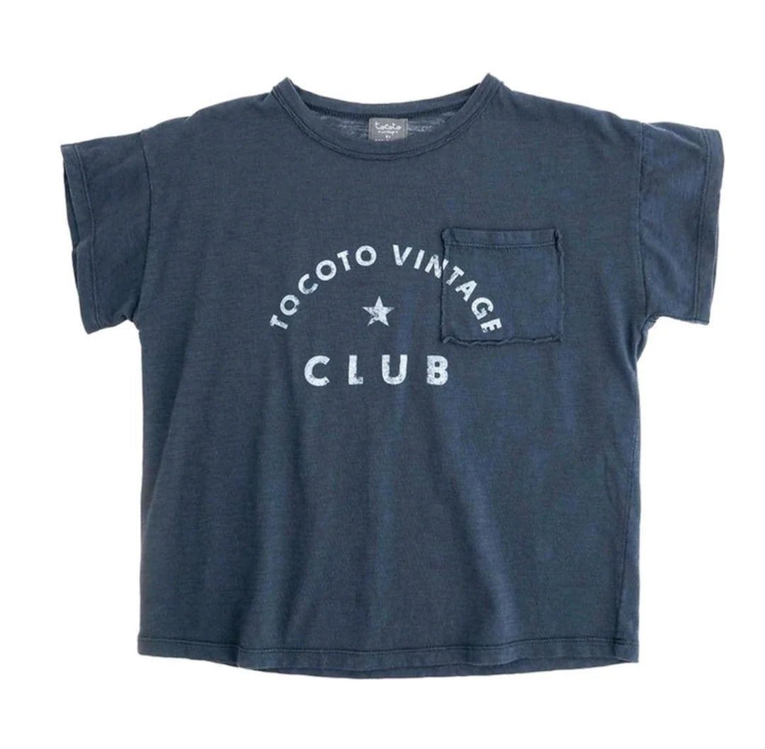 TOCOTO VINTAGE - Blue "Tocoto Vintage Club" Tee (6Y)