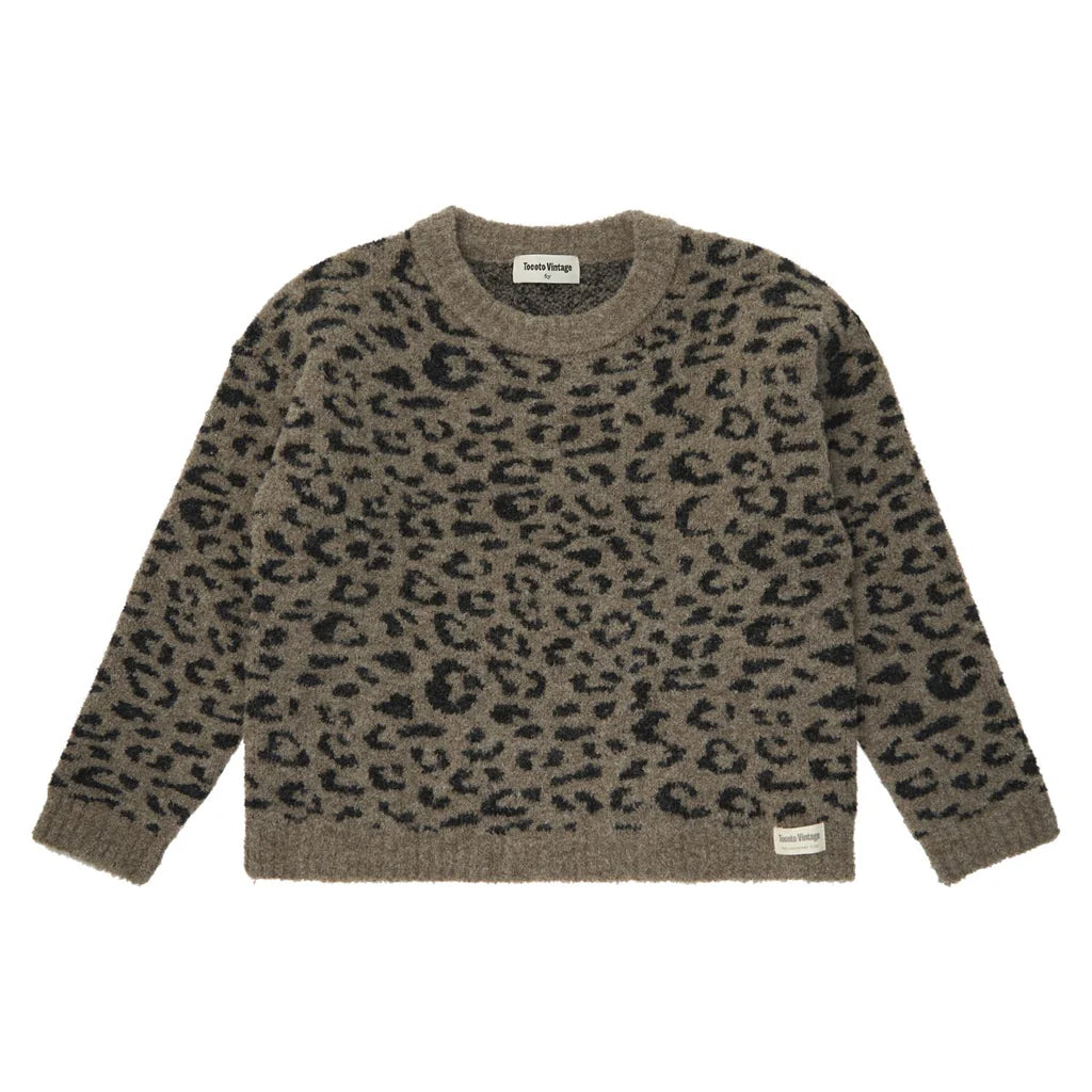 TOCOTO VINTAGE - Animal Print Sweater (8Y)