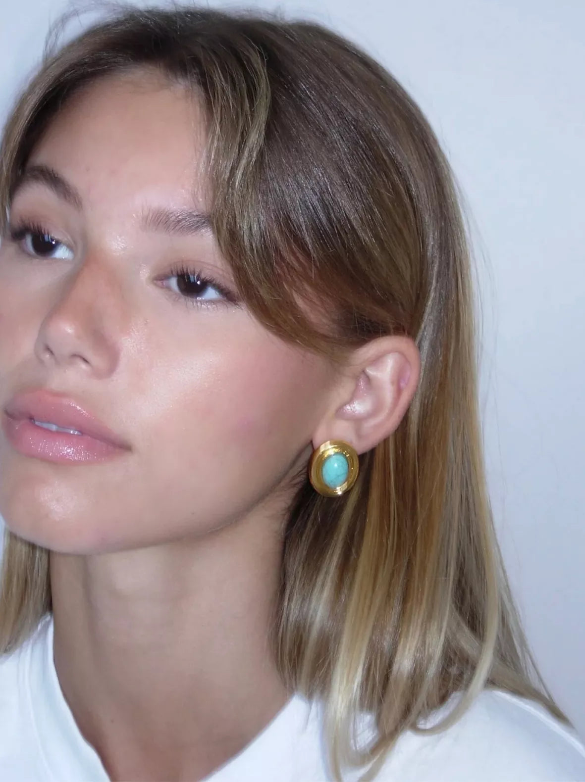 HEAVEN MAYHEM - Prize Turquoise Gold Earrings