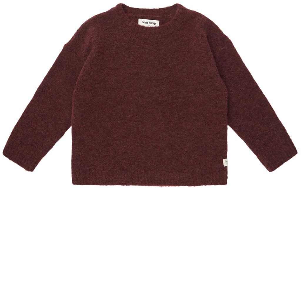 TOCOTO VINTAGE - Basic Sweater Burgandy (6Y)