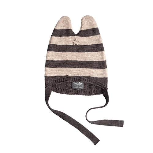 TOCOTO VINTAGE - Striped Wrap Beanie (S)