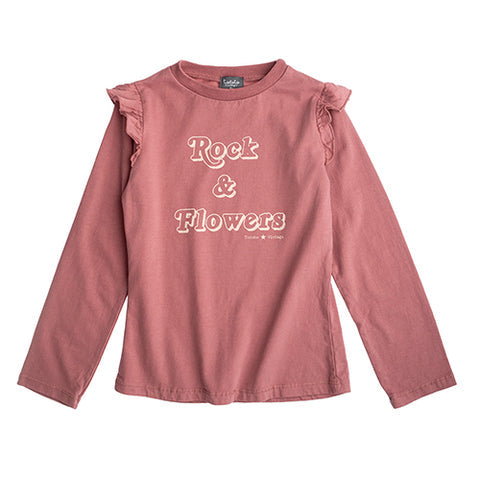 TOCOTO VINTAGE - Rock and Flowers Ruffle Long Sleeve