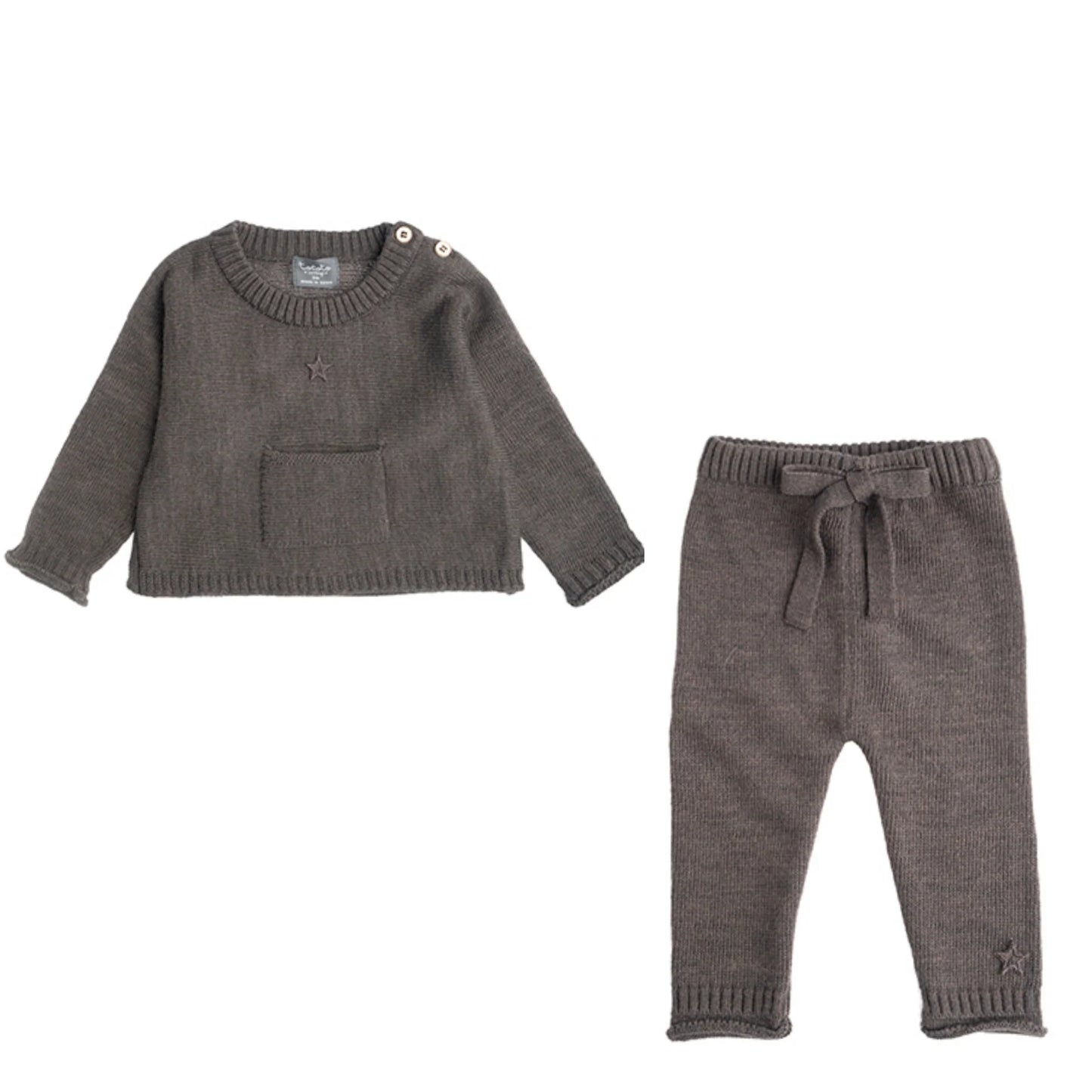 TOCOTO VINTAGE - Baby Grey Set (3M)
