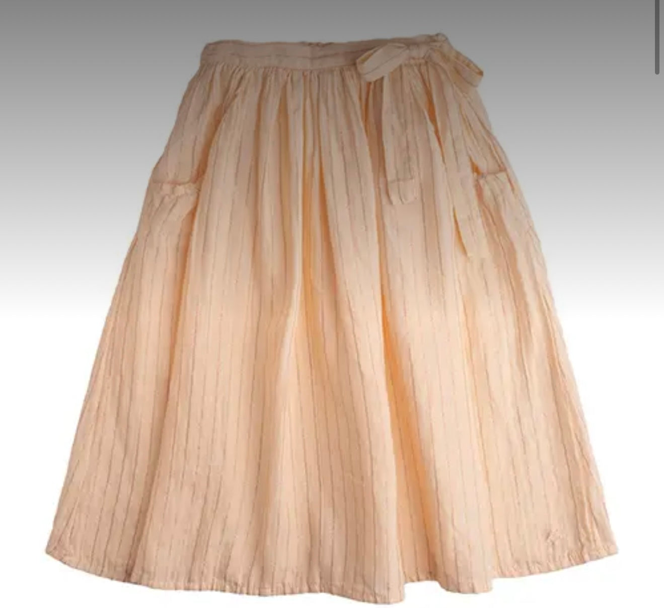 TOCOTO VINTAGE - Lurex Stripe Midi Skirt (6Y)