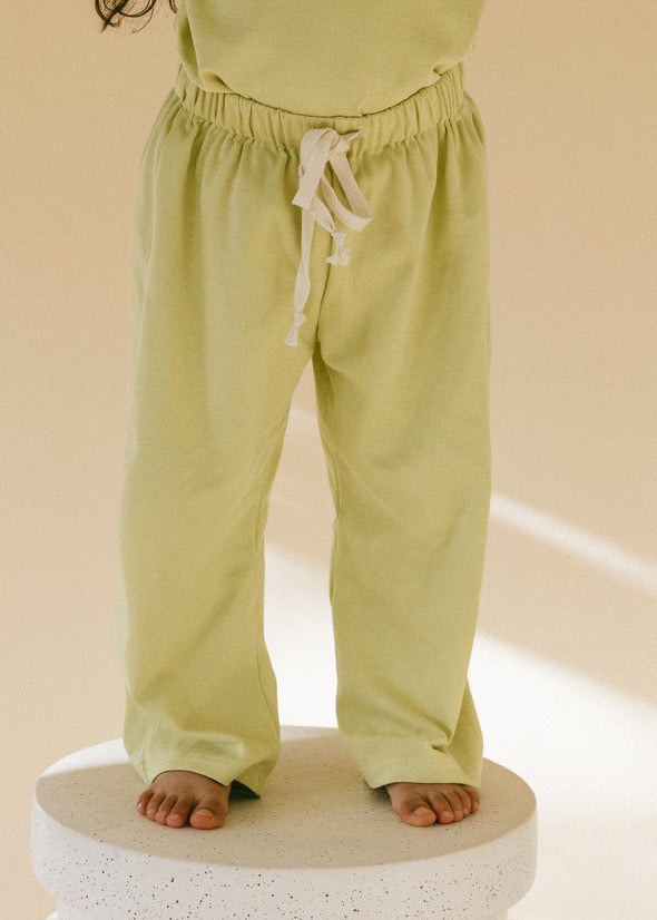 FOSTERED COLLECTION - Soft Cotton Pants Lime