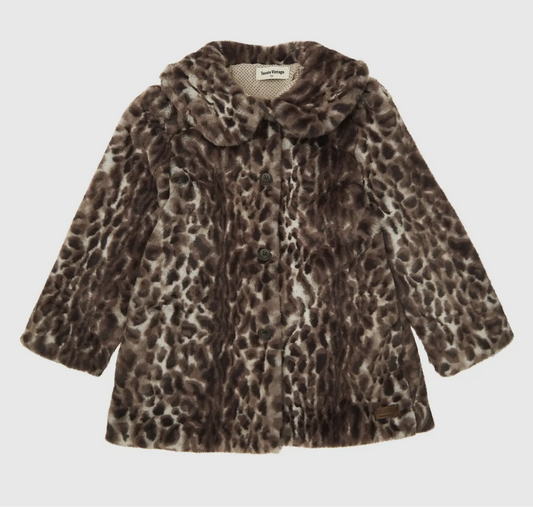 TOCOTO VINTAGE - Animal Print Fur Coat (6Y)