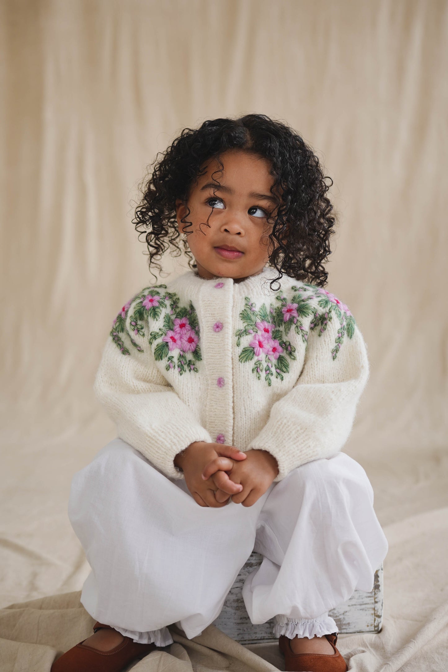 Botanical Hand Knit Cardigan