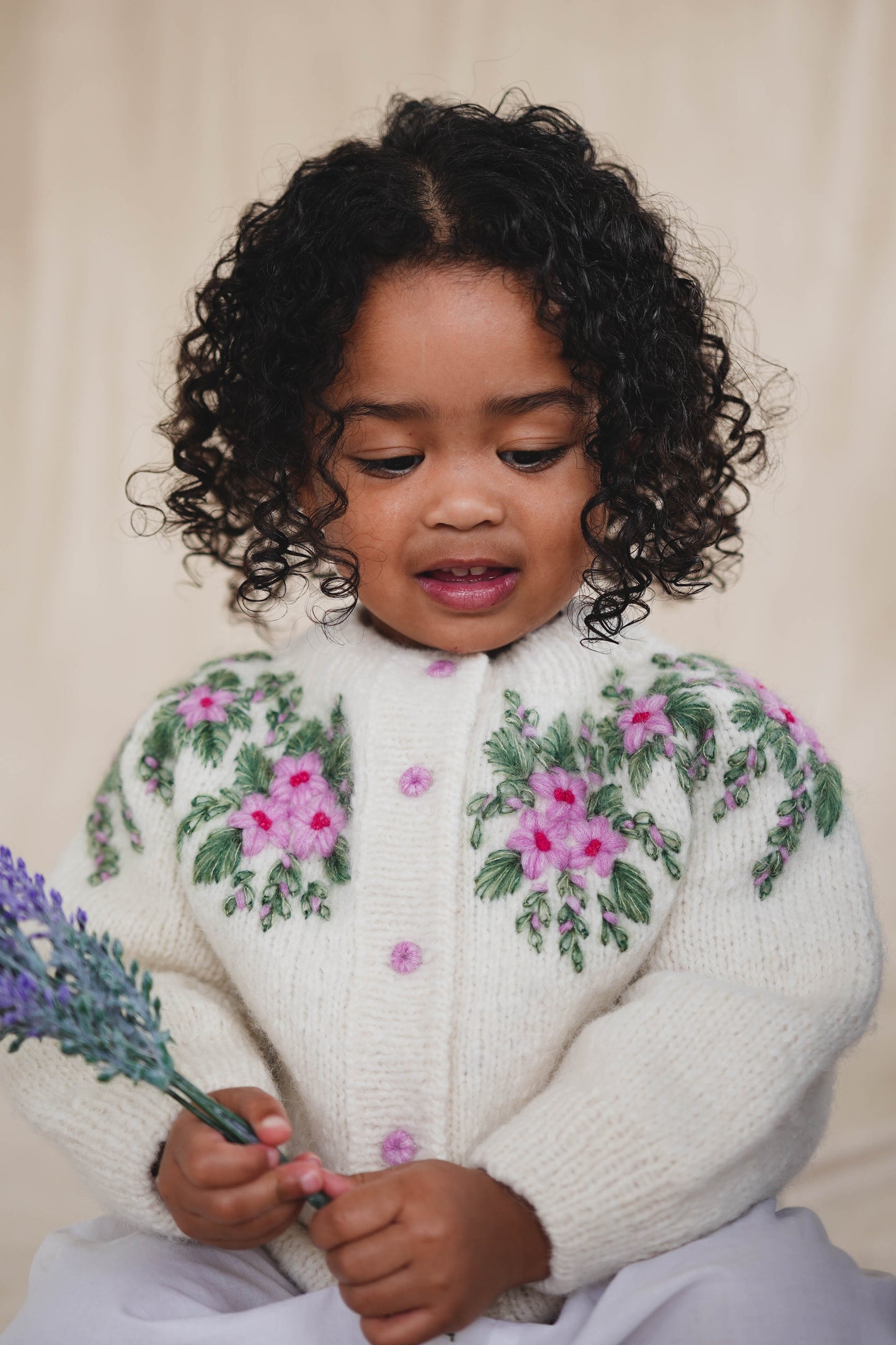 Botanical Hand Knit Cardigan