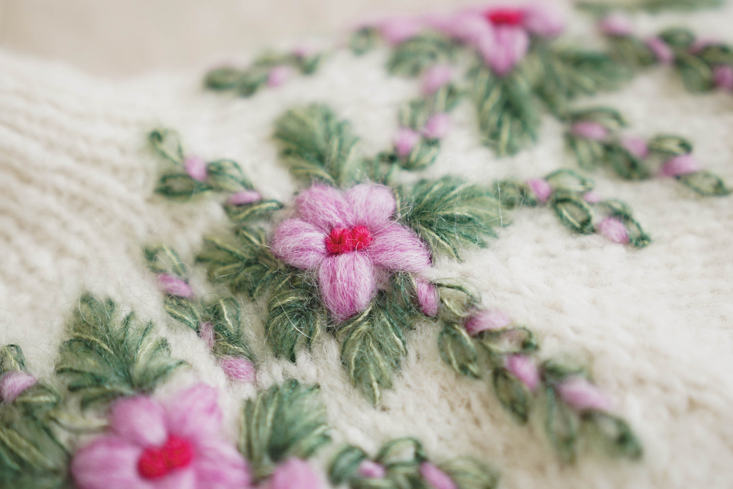 Botanical Hand Knit Cardigan